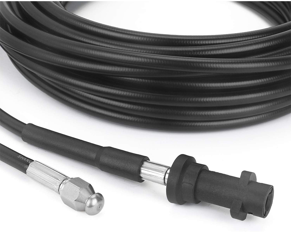 20M High Pressure Washer Hose Pipe Sewer Drain Cleaning Cleaner Kit