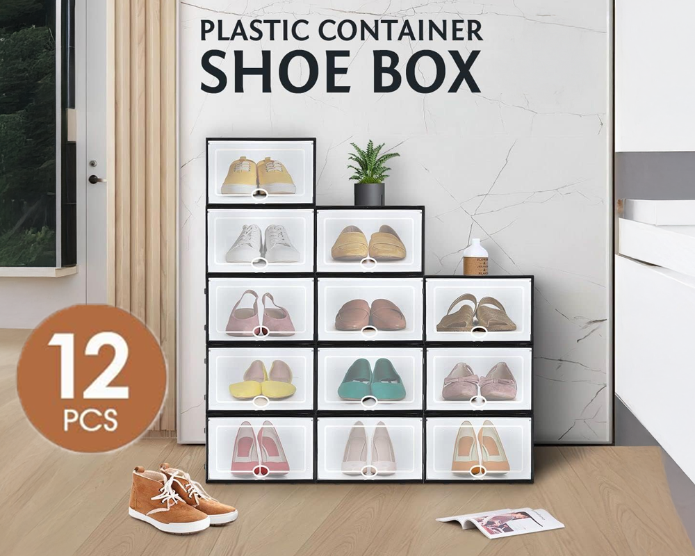 Shoe Storage Box Drawer Rack Cabinet 12PCs