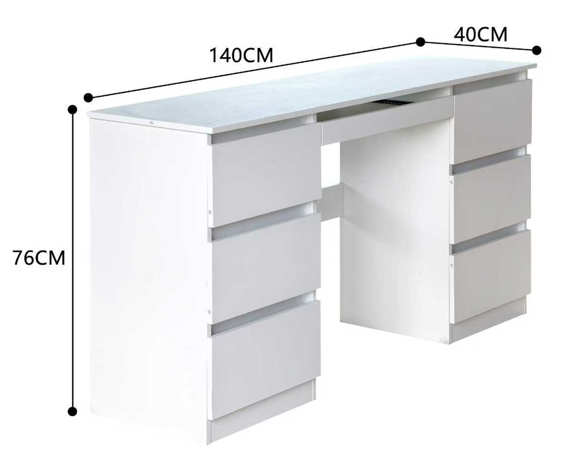 Office Desk Dressing Table With 6 Drawers