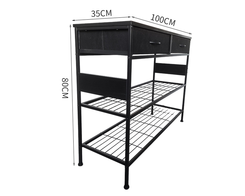 Console Table with 2 Drawers – Industrial Entryway Storage Table