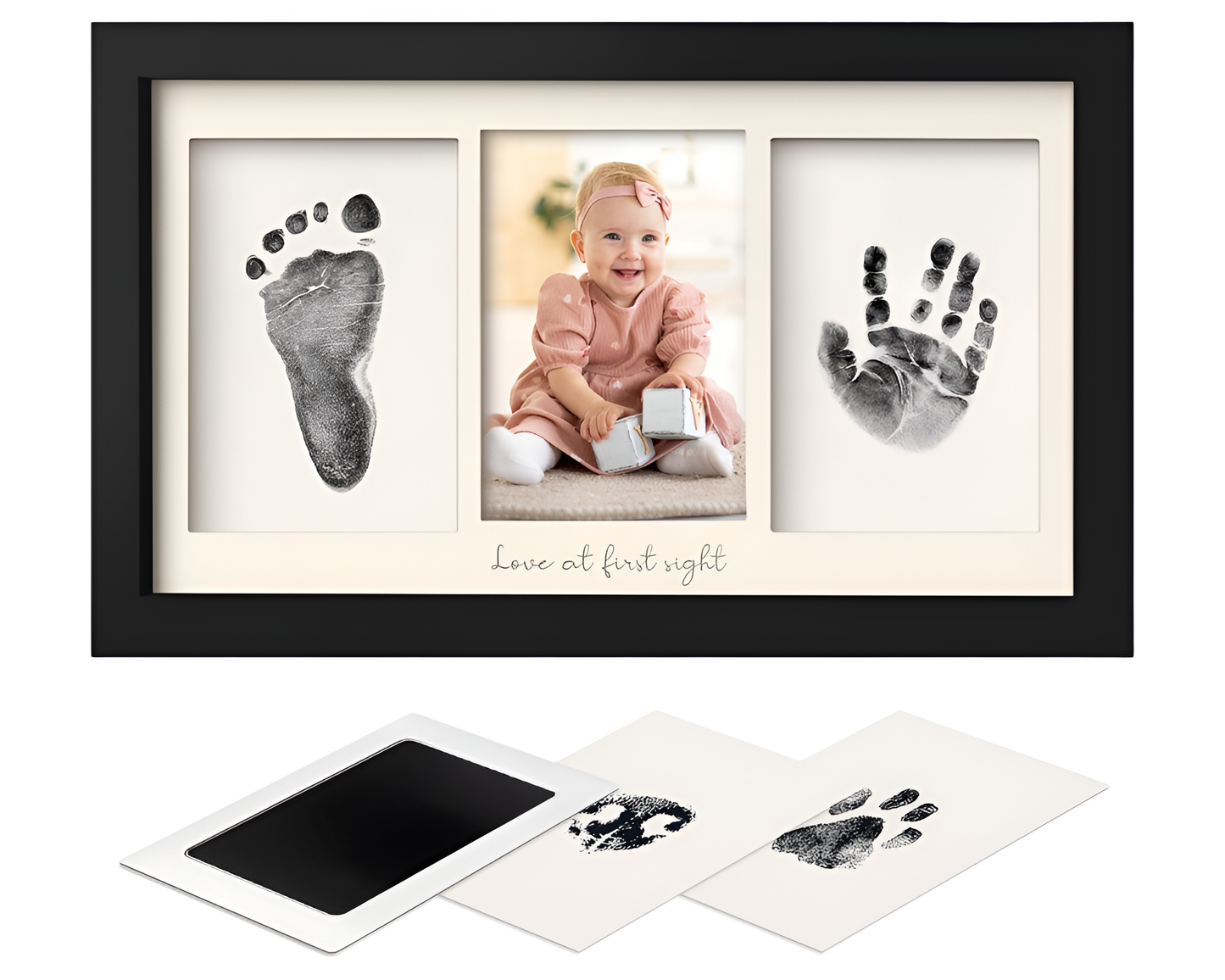 Inkless Hand and Footprint Keepsake Kit - Mess-Free Memory Frame for Cherished Prints