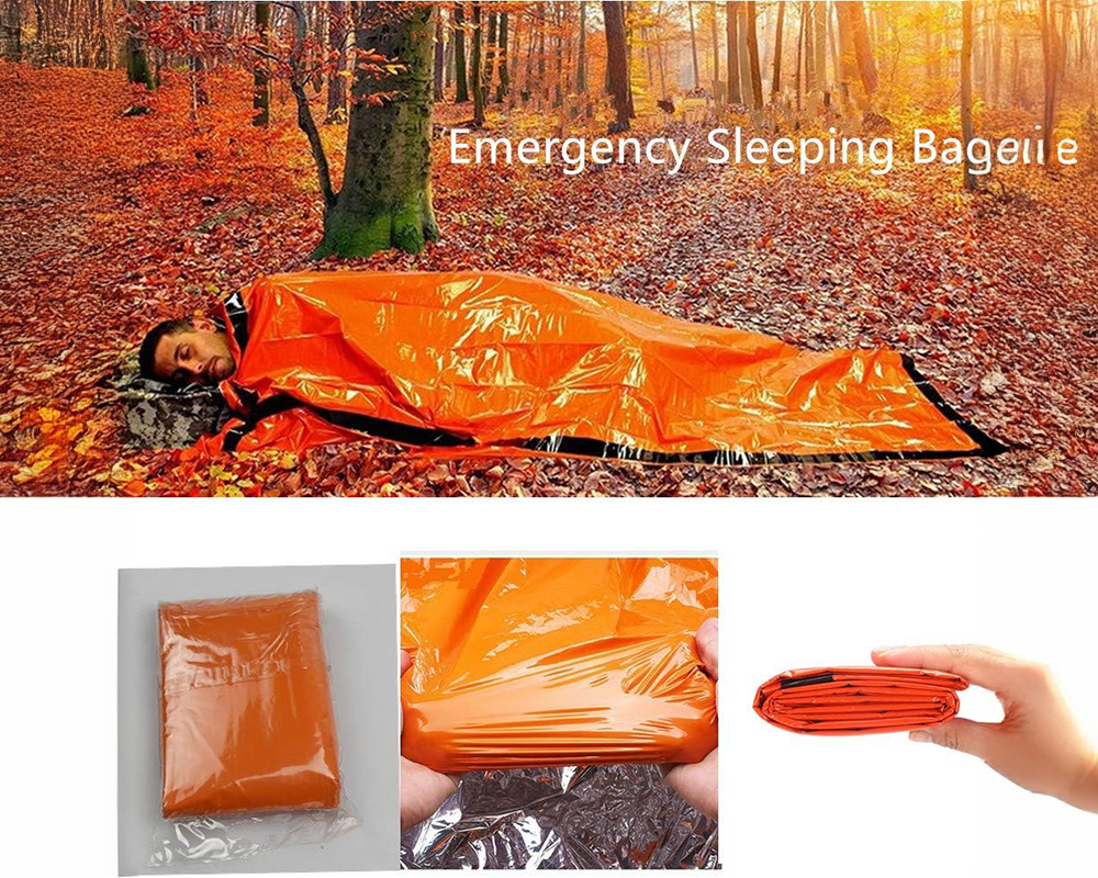 Emergency Sleeping Bag – Single Survival Thermal Bivy Sack for Camping & Outdoor Activities