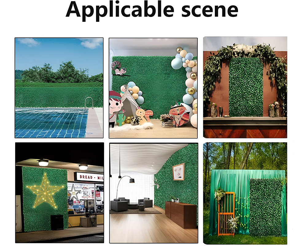 Artificial Hedge Wall – 14-Piece Decorative Boxwood Panels 60×40cm