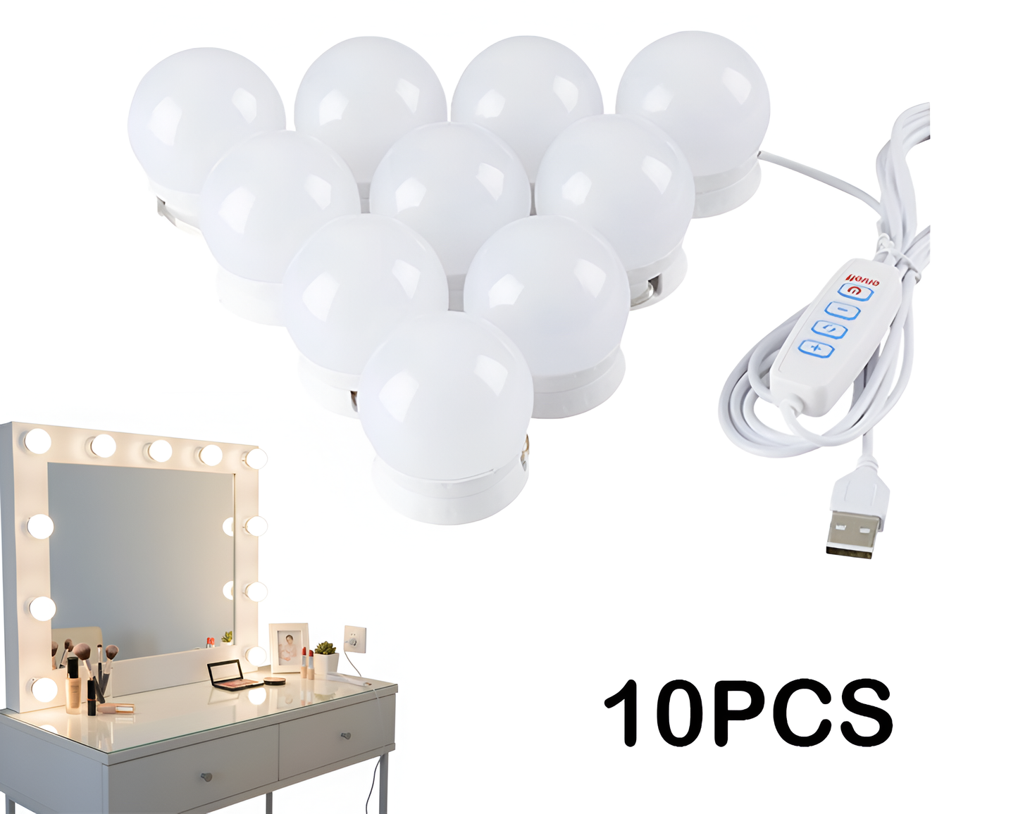 Vanity Mirror LED Bulb Lighting Kit