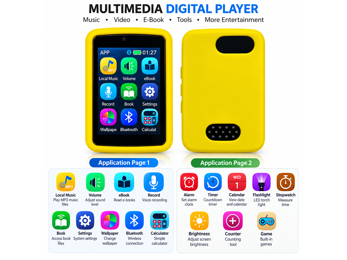 32Gb Bluetooth Mp3 / Mp4 Music Player With Radio & E Book Playback 32Gb iPods & MP3 Players