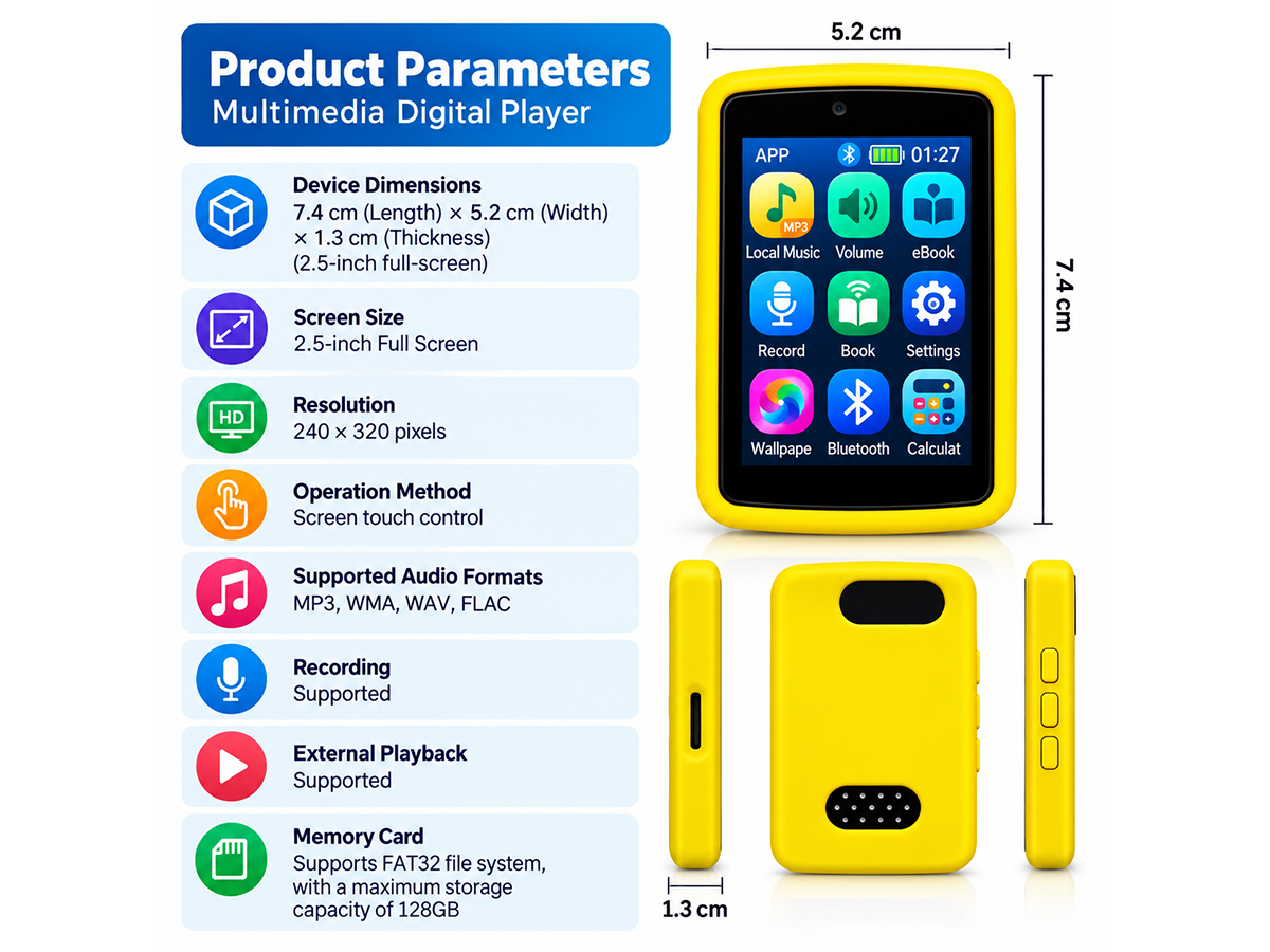 32Gb Bluetooth Mp3 / Mp4 Music Player With Radio & E Book Playback 32Gb iPods & MP3 Players