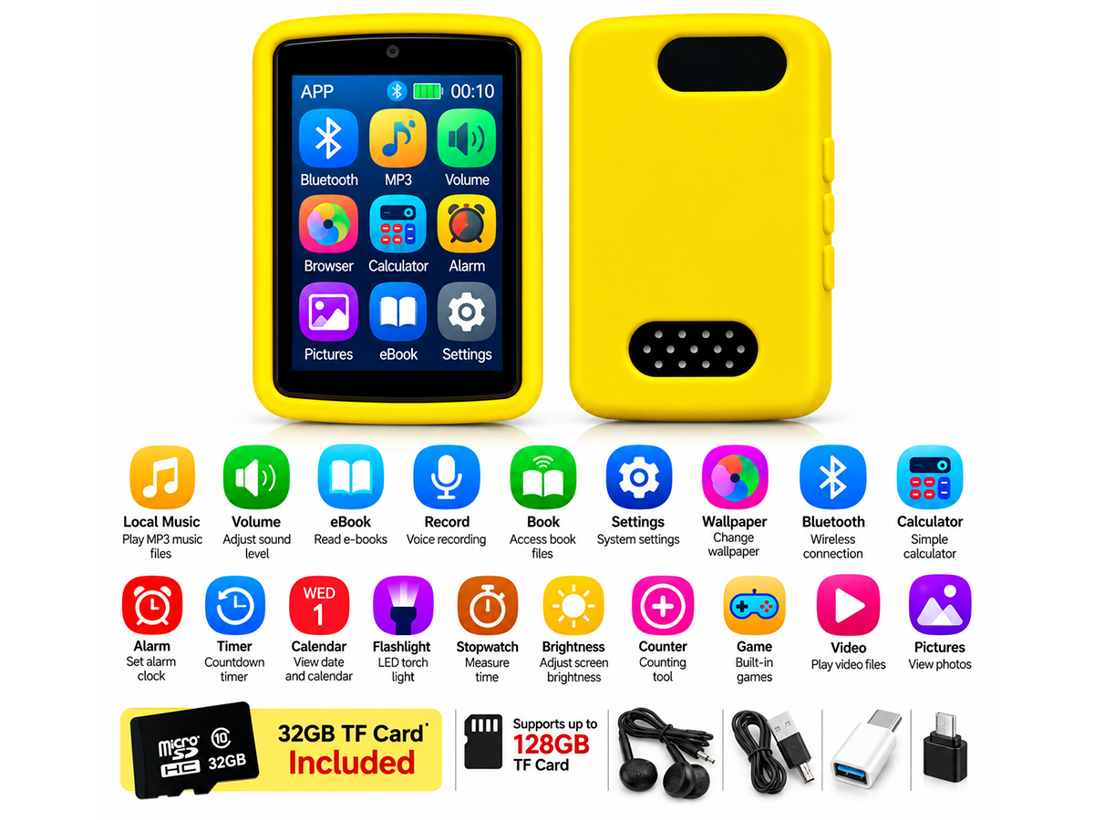 32Gb Bluetooth Mp3 / Mp4 Music Player With Radio & E Book Playback 32Gb iPods & MP3 Players