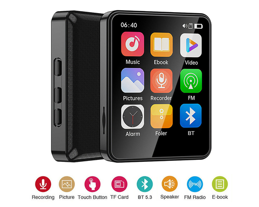 128Gb Bluetooth Mp3 / Mp4 Music Player With Radio & E Book Playback 128Gb iPods & MP3 Players