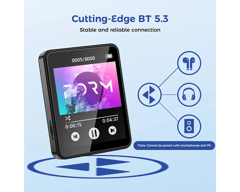 128Gb Bluetooth Mp3 / Mp4 Music Player With Radio & E Book Playback 128Gb iPods & MP3 Players