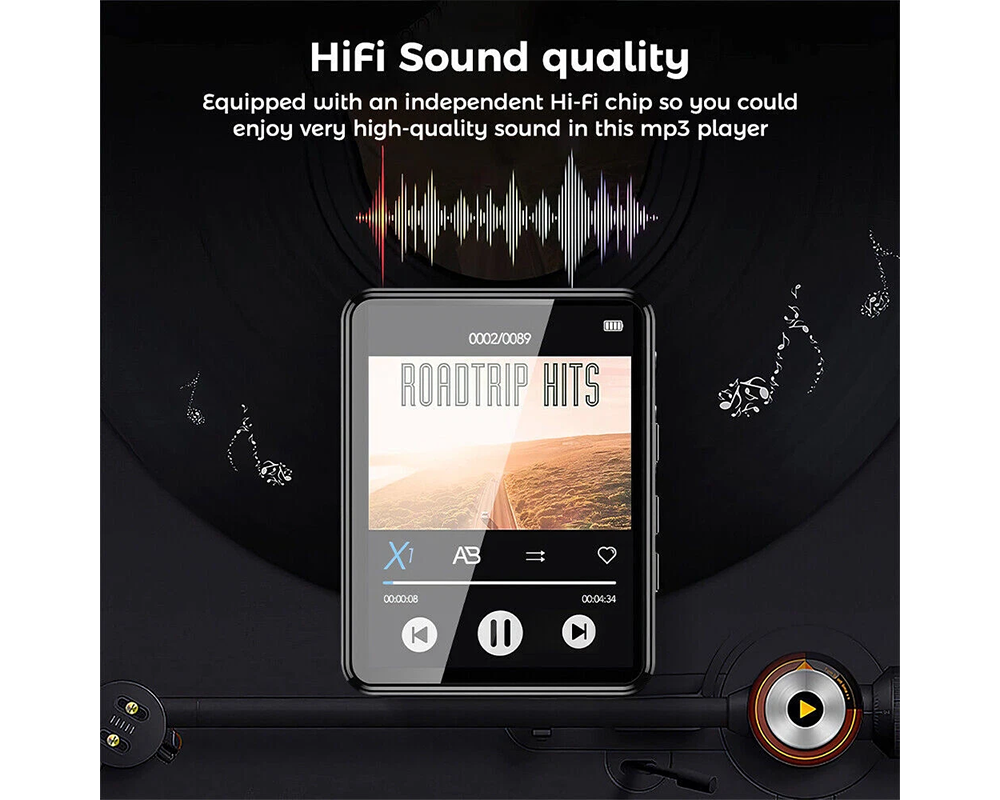 128Gb Bluetooth Mp3 / Mp4 Music Player With Radio & E Book Playback 128Gb iPods & MP3 Players