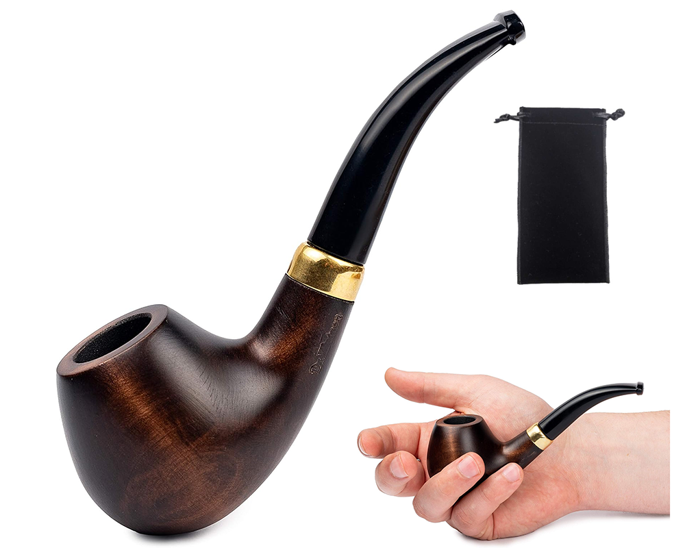 Handmade Wooden Tobacco Pipe Tobacco Pipe Ebony Smoking Pipe