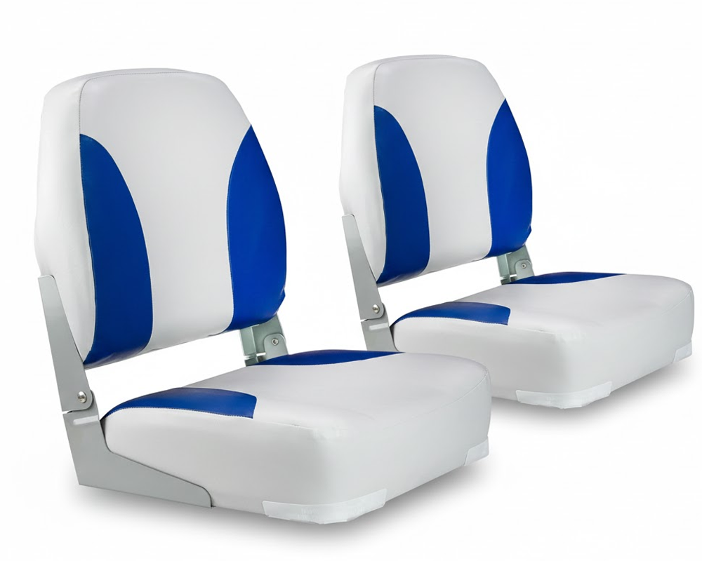 Boat Seat White and Blue