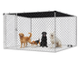 Outdoor Dog Run with Shade Sail 2.3 × 2.3 × 1.2 m