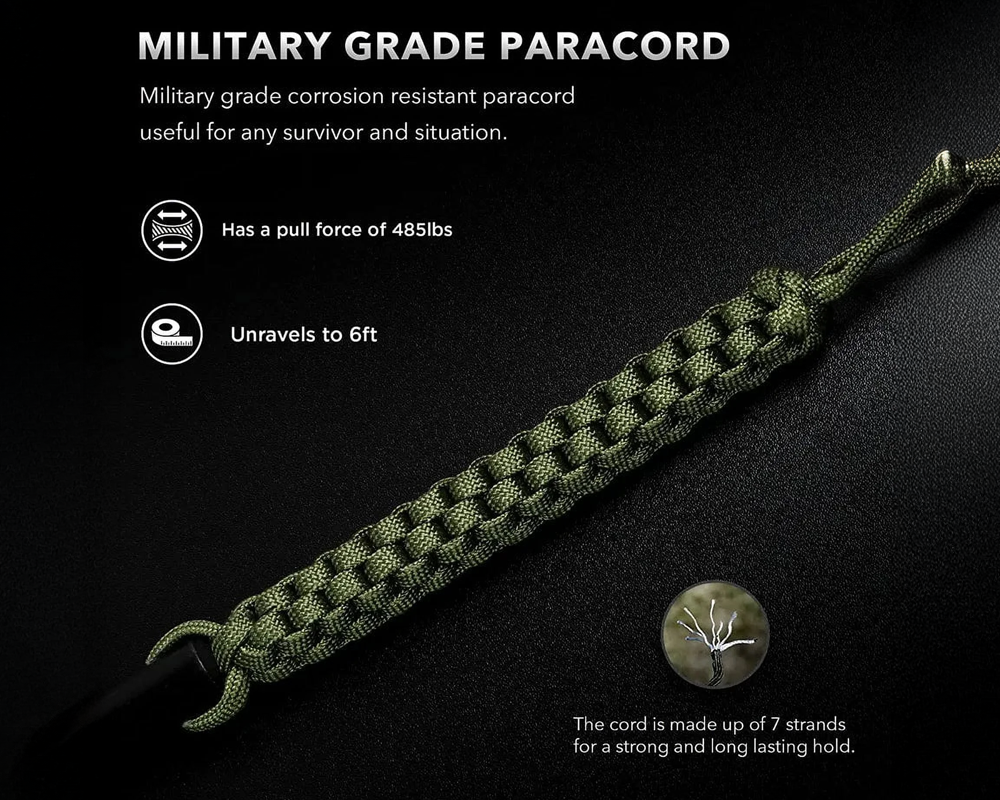 Fire Starter 1cm Thick 10cm Length, Bushcraft Drilled Ferro Rod with Multi-Tool