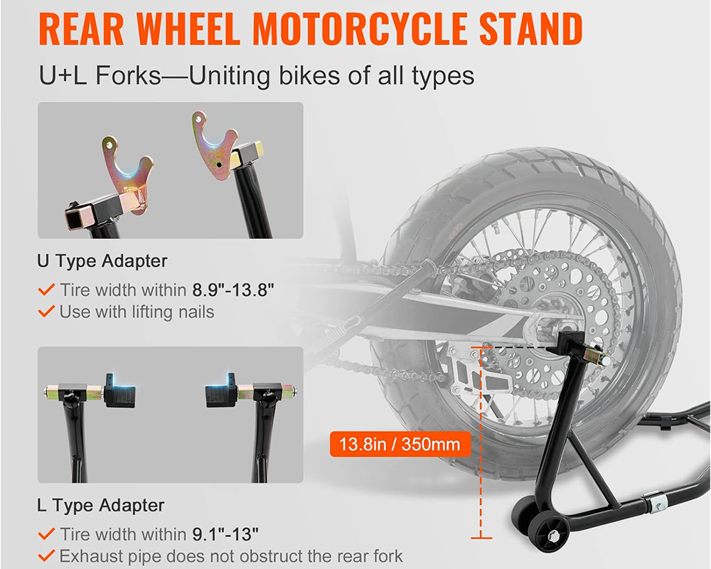Motorcycle Rear Wheel Stand Heavy Duty Lift Jack