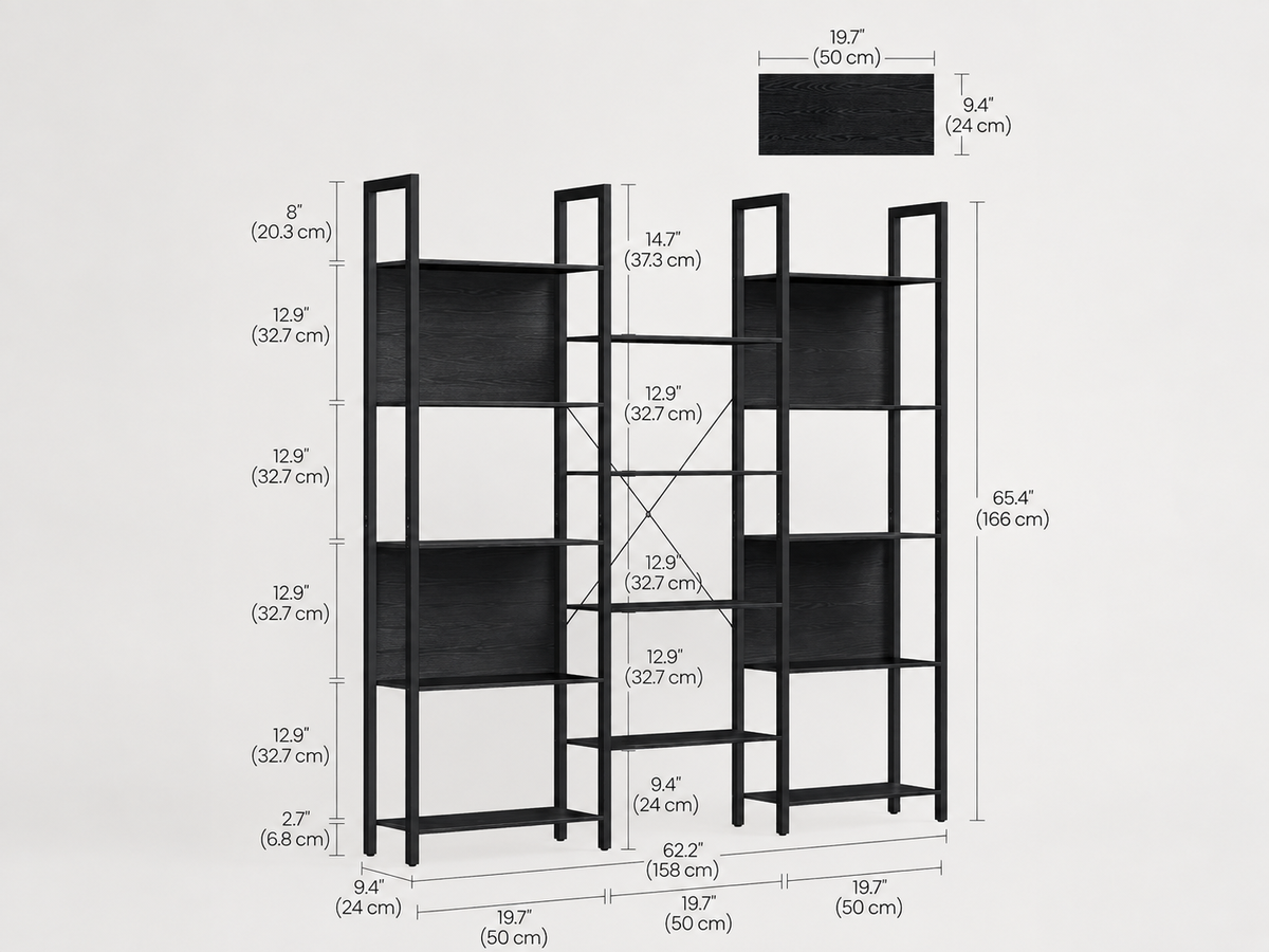 Storage Shelf 11 Tier Industrial Bookshelf Display Rack
