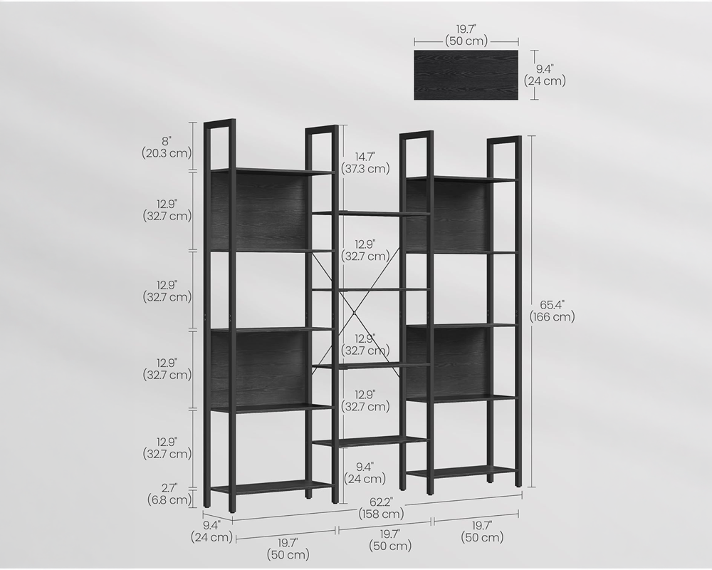 Storage Shelf 11 Tier Industrial Bookshelf Display Rack