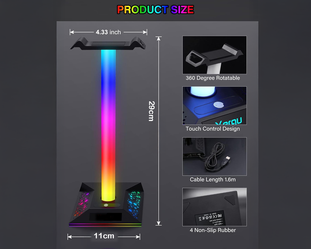 Rgb Stand RGB Gaming Headphone Stand – tomywish-nz