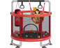1.2m Trampoline with 360° Armrest, Guard Net & Basketball Hoop for Young Ones