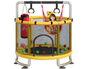 1.2m Trampoline with 360-Degree Circular Armrest & Horizontal Bar – Indoor & Outdoor Fun