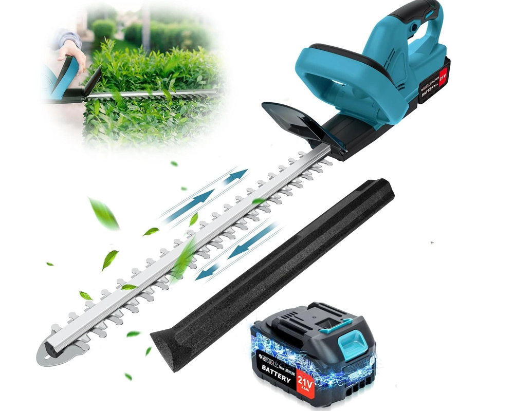 Cordless Hedge Trimmer Powerful Battery Powered Hedge Trimmer for Home & Garden