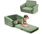 Convertible 2 in 1 Chair Green Fold Out Lounge Sofa Bed