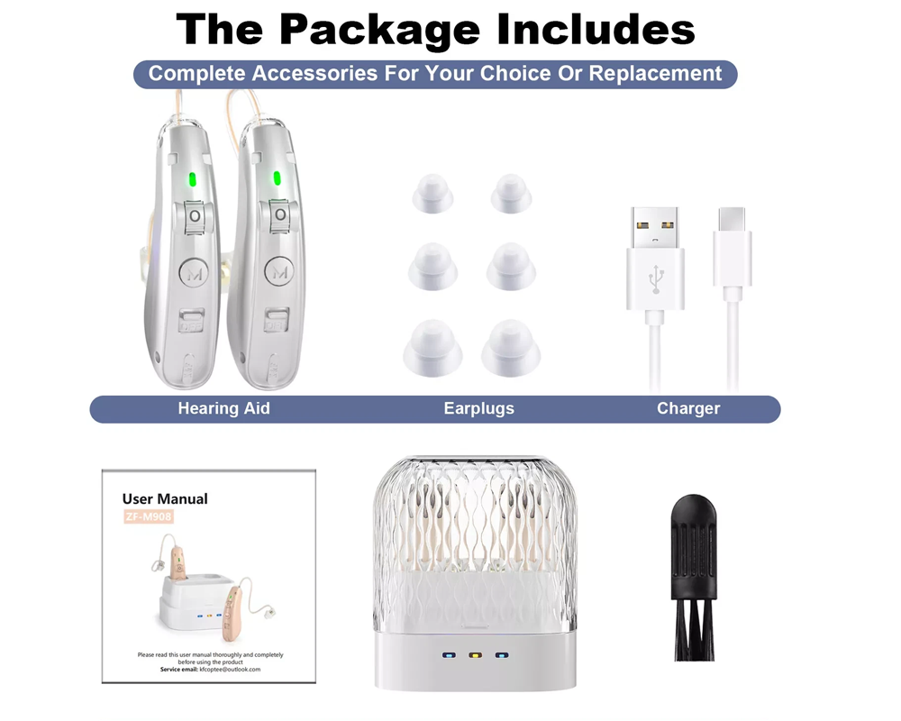Rechargeable Hearing Aids with Charging Case