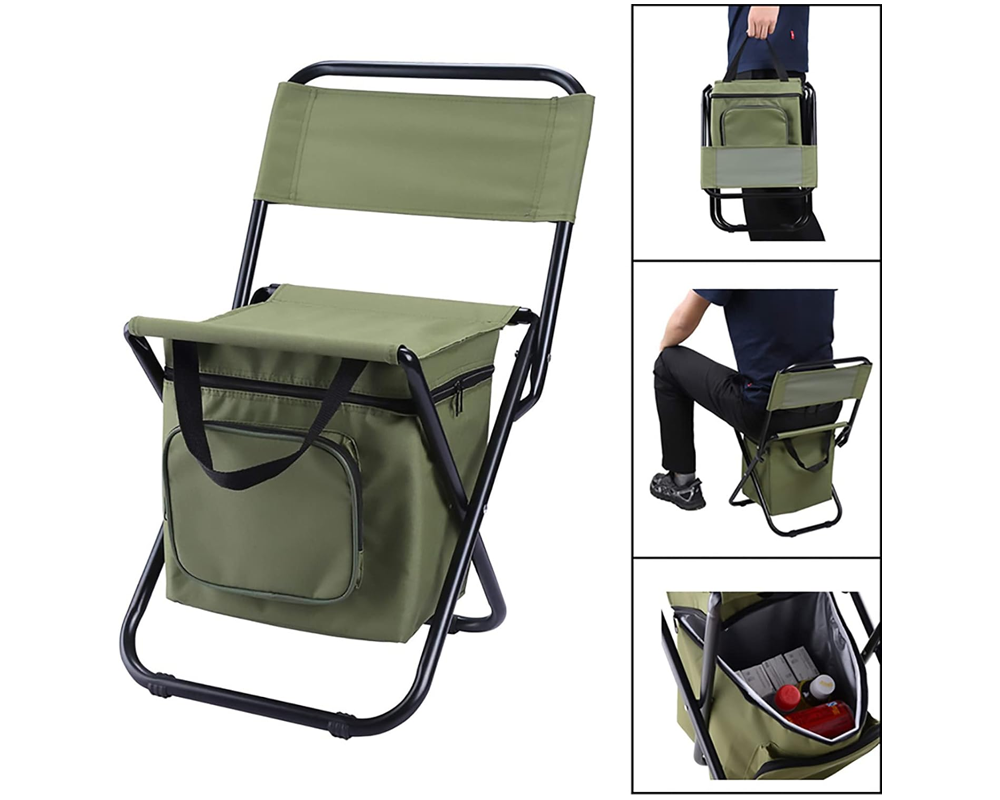 Foldable Camping Fishing Chair – Portable Backpacking Chair with Carry Bag