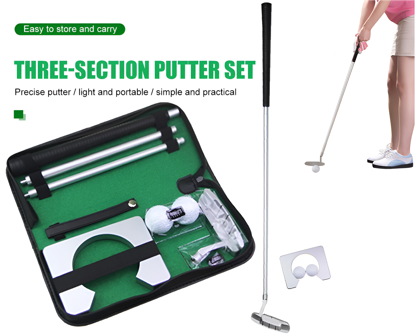 Portable Golf Putter Set