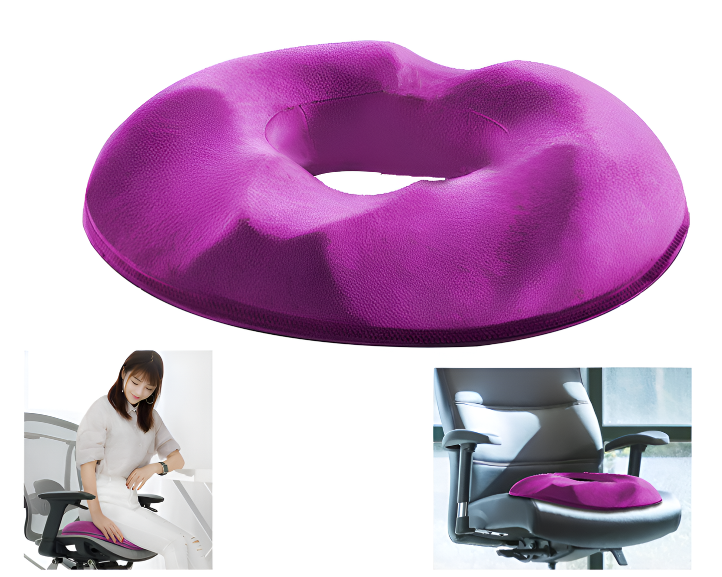 Orthopaedic Seat Cushion Tail Bone Pain Relief Memory Foam Donut Pillow