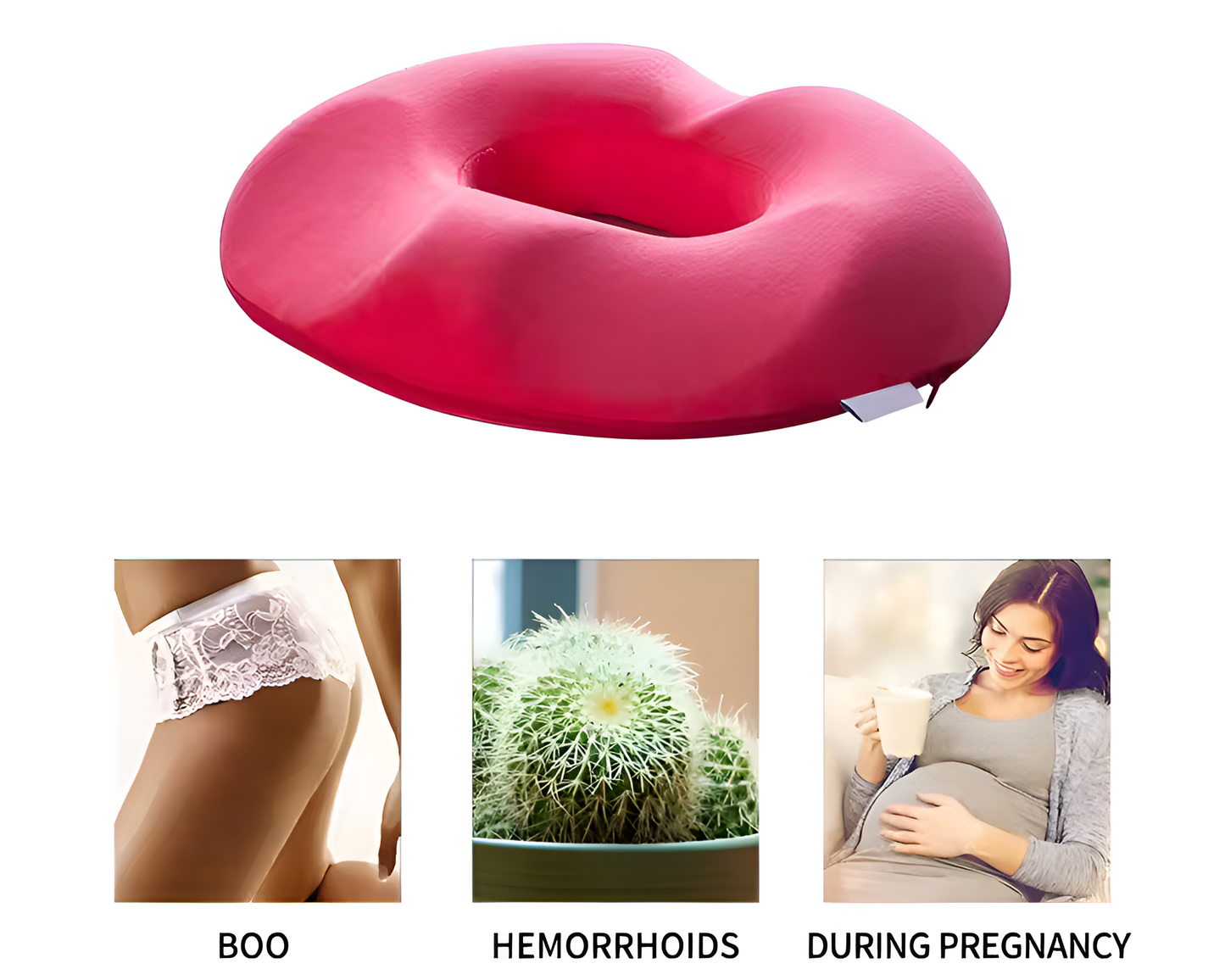 Memory Foam Donut Seat Cushion Pillow