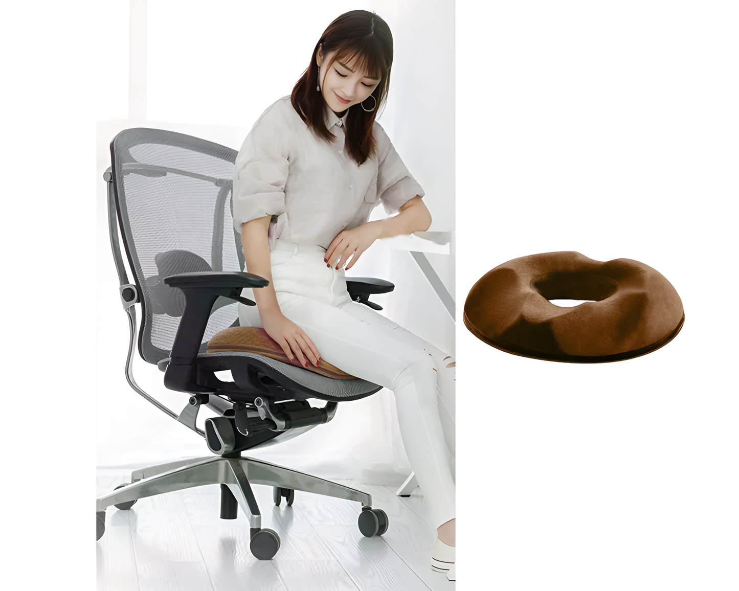 Memory Foam Donut Seat Cushion Pillow