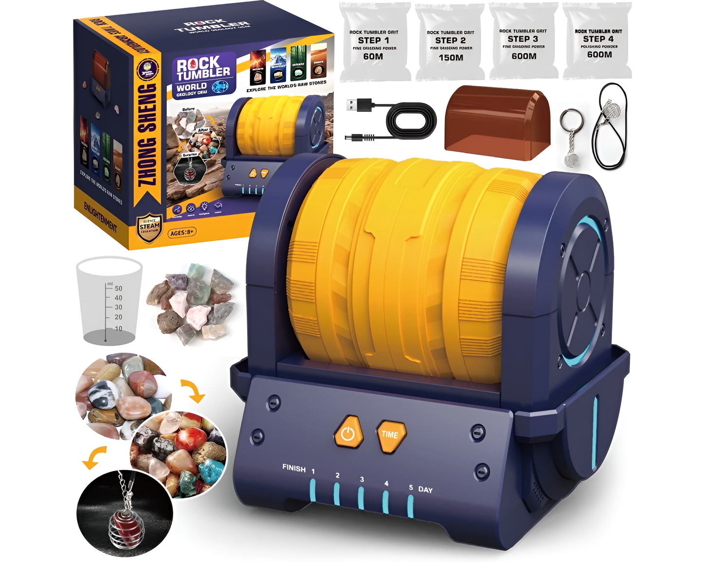 Rock Tumbler Kit Polisher