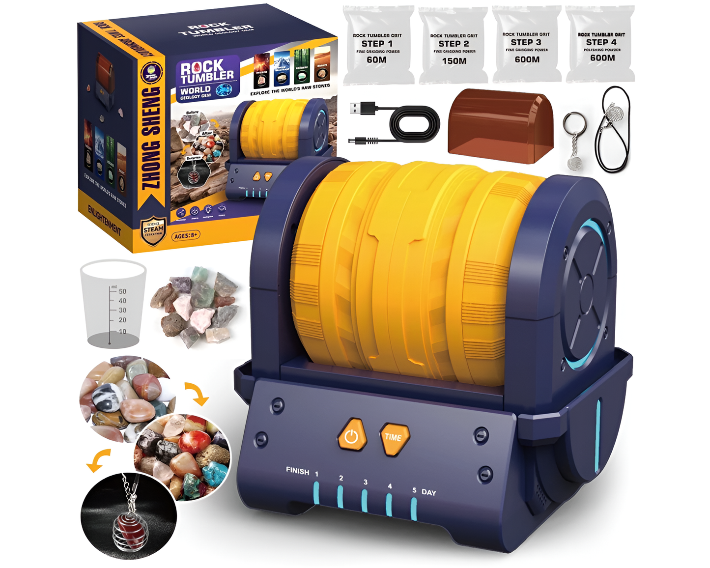 Rock Tumbler Kit Polisher