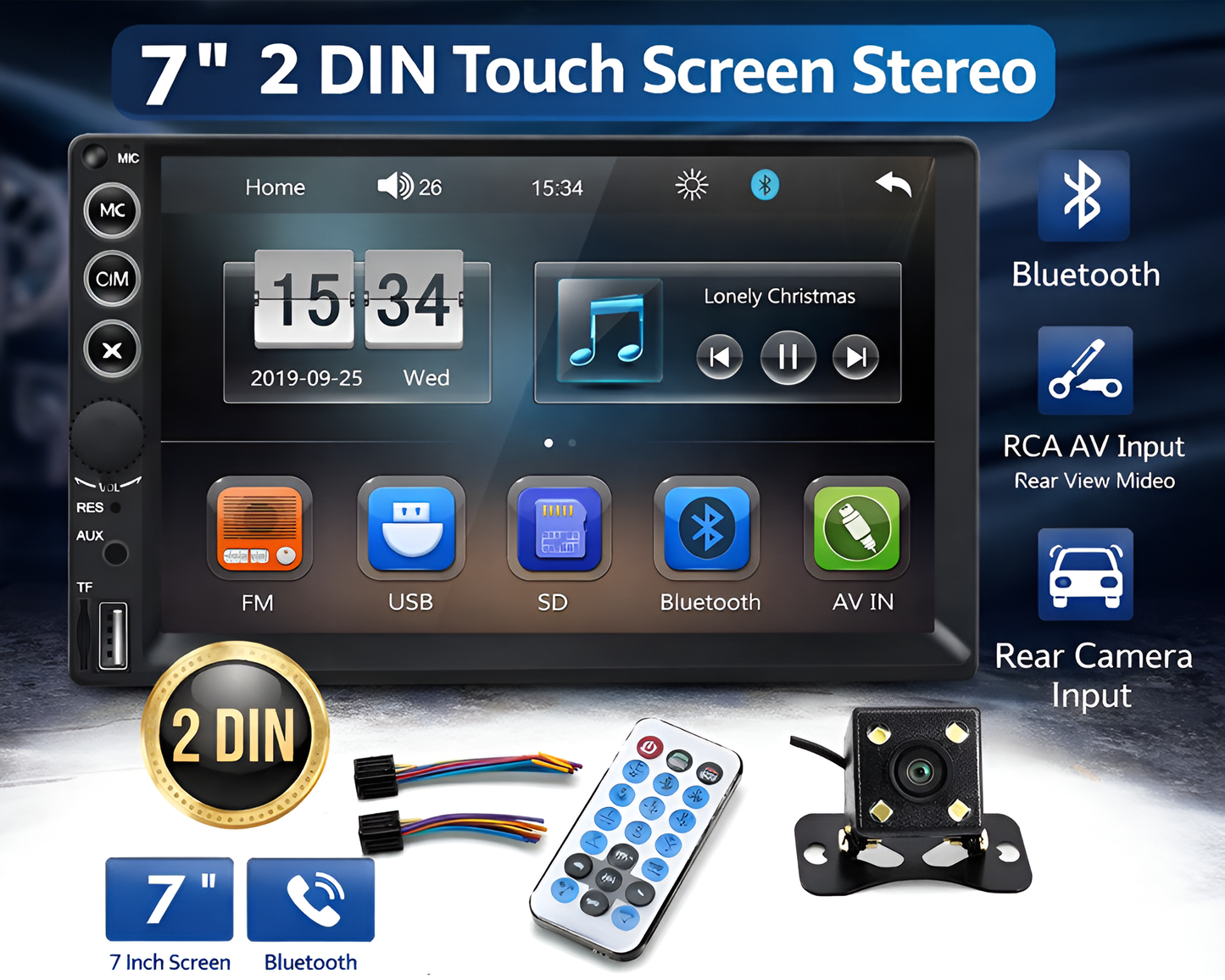 Car Stereo Bluetooth MP5 Player