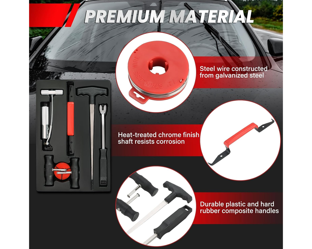 Mechanic Tools Car Windshield Glass Removal Tool Kit