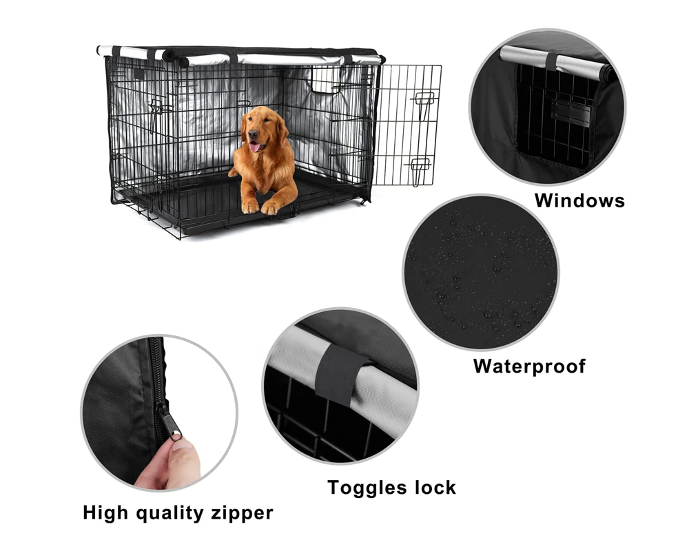 Dog Crate Cover Waterproof Dog Crate Cover 48 Inch Oxford Polyester Cage Cover