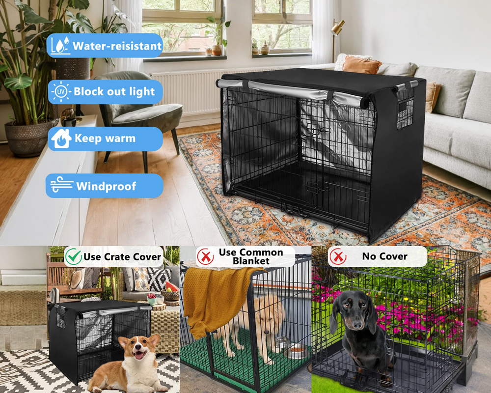 Dog Crate Cover Waterproof Dog Crate Cover 48 Inch Oxford Polyester Cage Cover