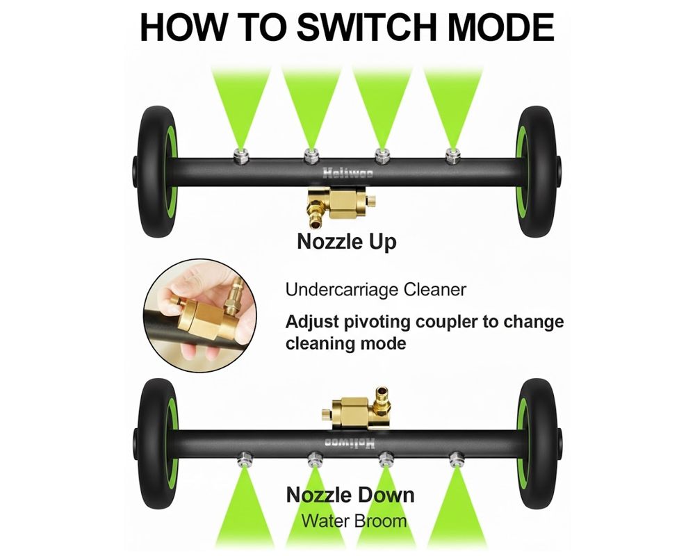 Power Washer Surface Cleaner 4 Nozzle 4000 PSI Undercarriage Tool