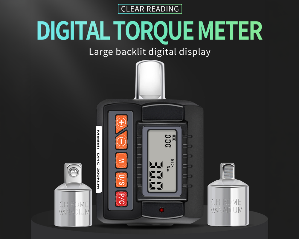 Digital Torque Wrench Adapter – 1/2 Inch Torque Measurement Tool with LCD Display