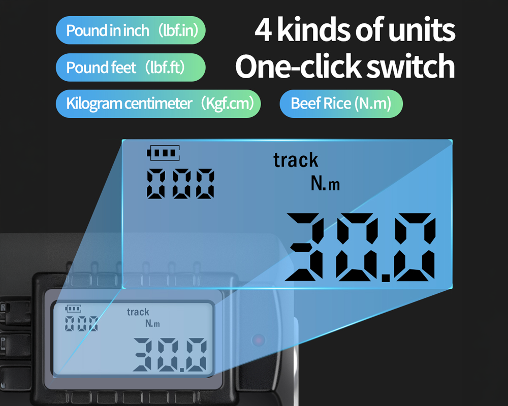 Digital Torque Wrench Adapter – 1/2 Inch Torque Measurement Tool with LCD Display