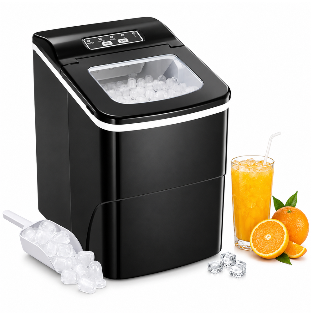 Bullet Ice Cube Maker Countertop Portable Ice Machine 12kg