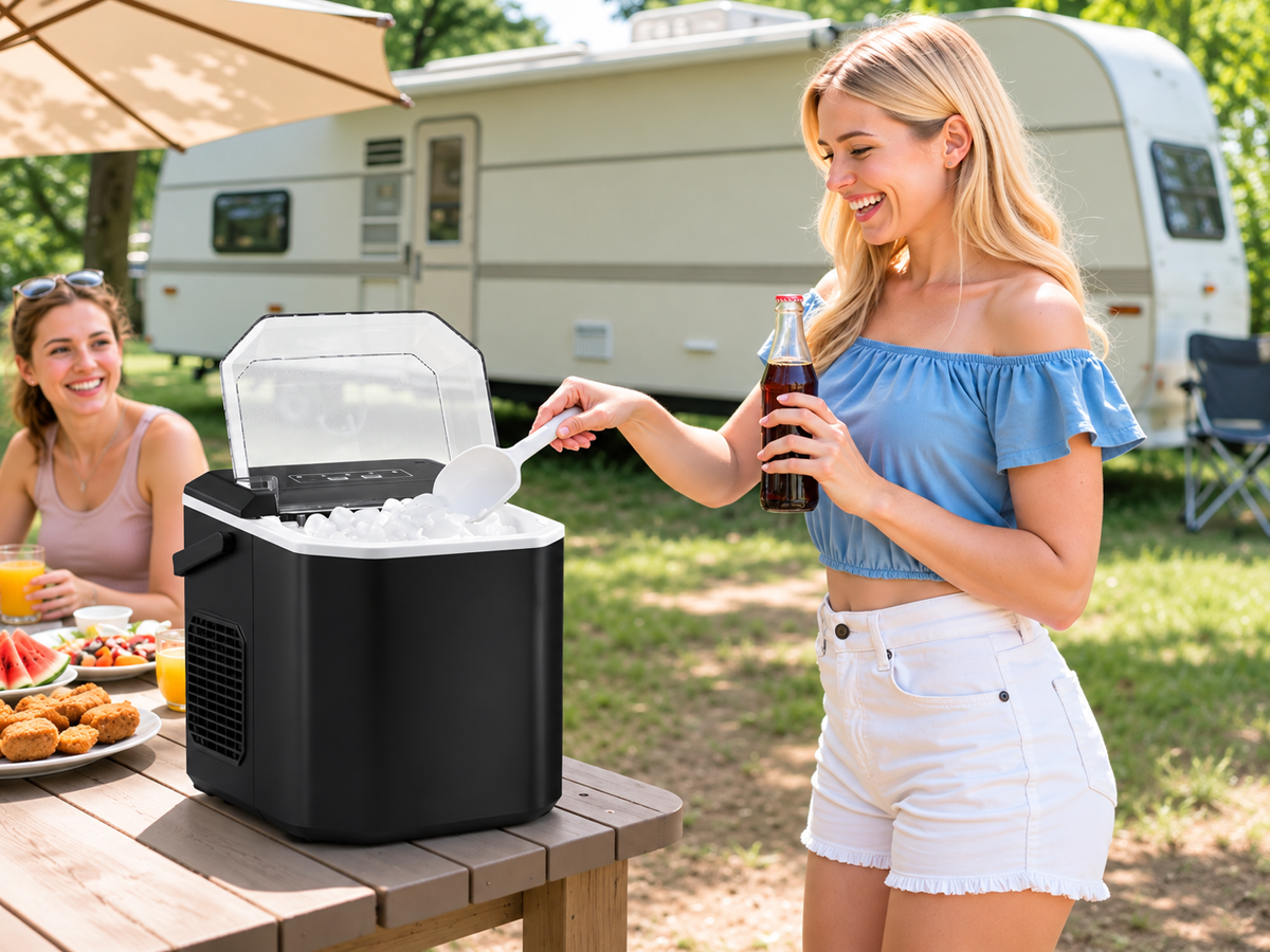 Bullet Ice Cube Maker Countertop Portable Ice Machine 12kg