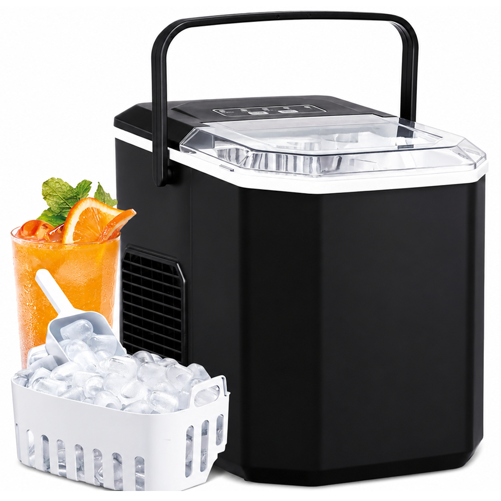 Bullet Ice Cube Maker Countertop Portable Ice Machine 12kg