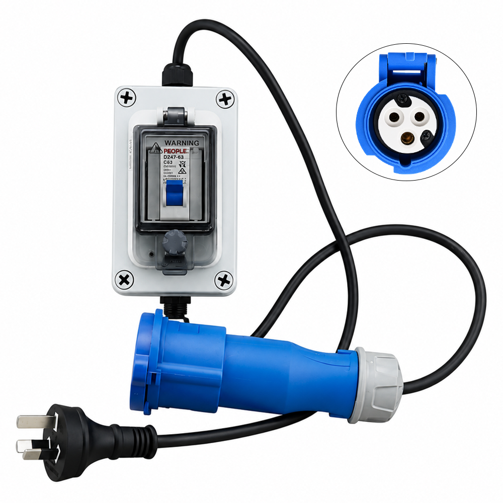 Caravan Extension Cable Adaptor 10A to 16A Power Adapter 2m