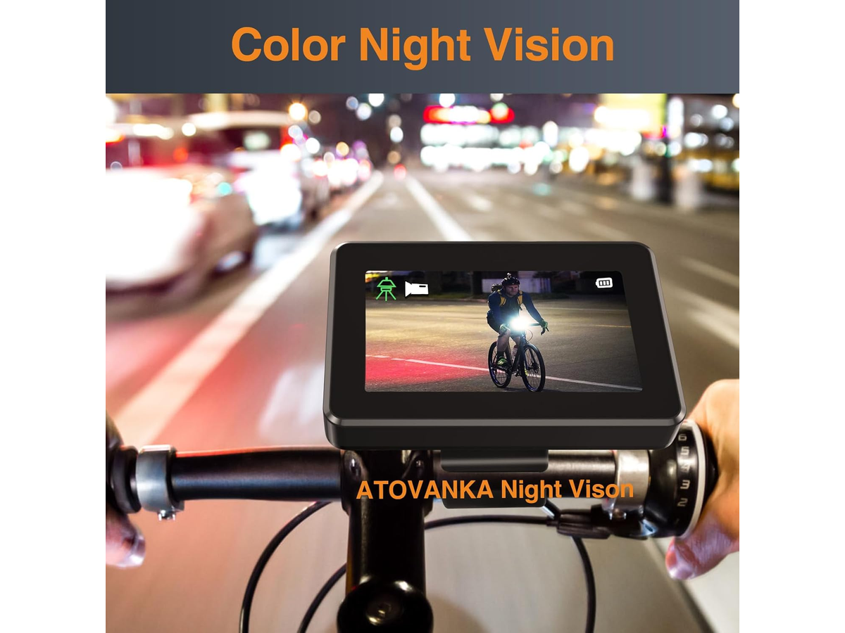 Handlebar Bike Mirror, 1080P Bicycle Rear View Camera Rechargeable