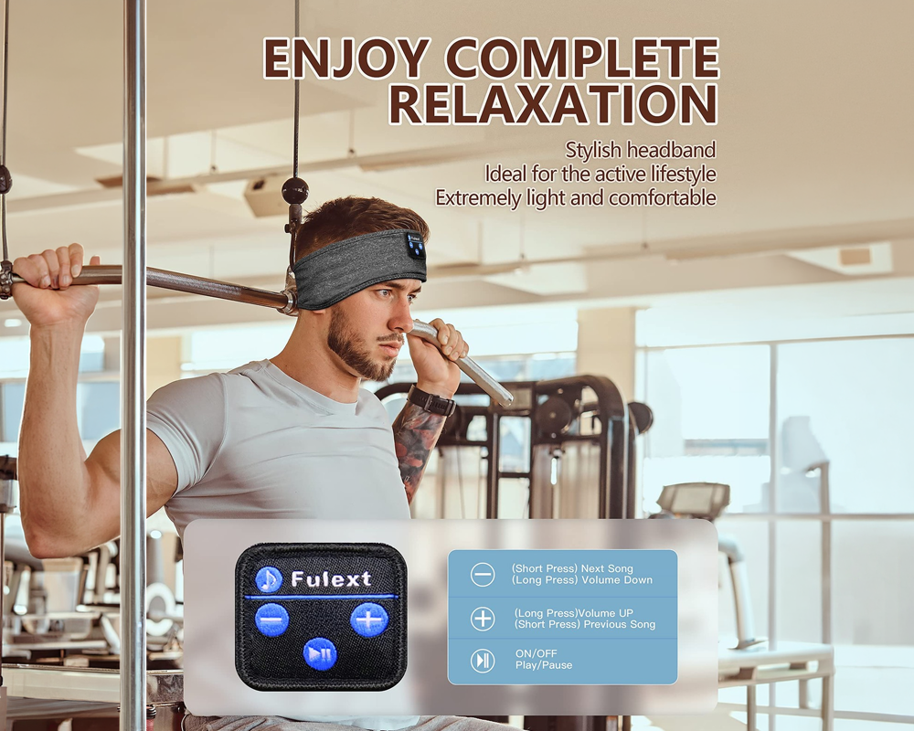 Sports Headband Bluetooth Sleep Headphones Headset
