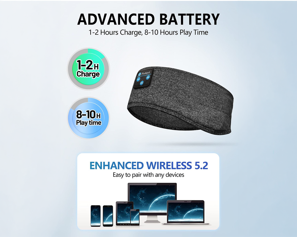Sports Headband Bluetooth Sleep Headphones Headset