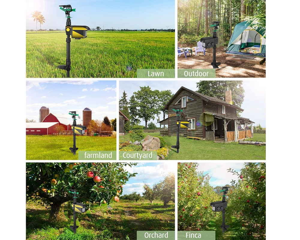 Motion Activated Garden Sprinkler Solar Powered Animal Repeller Water Jet