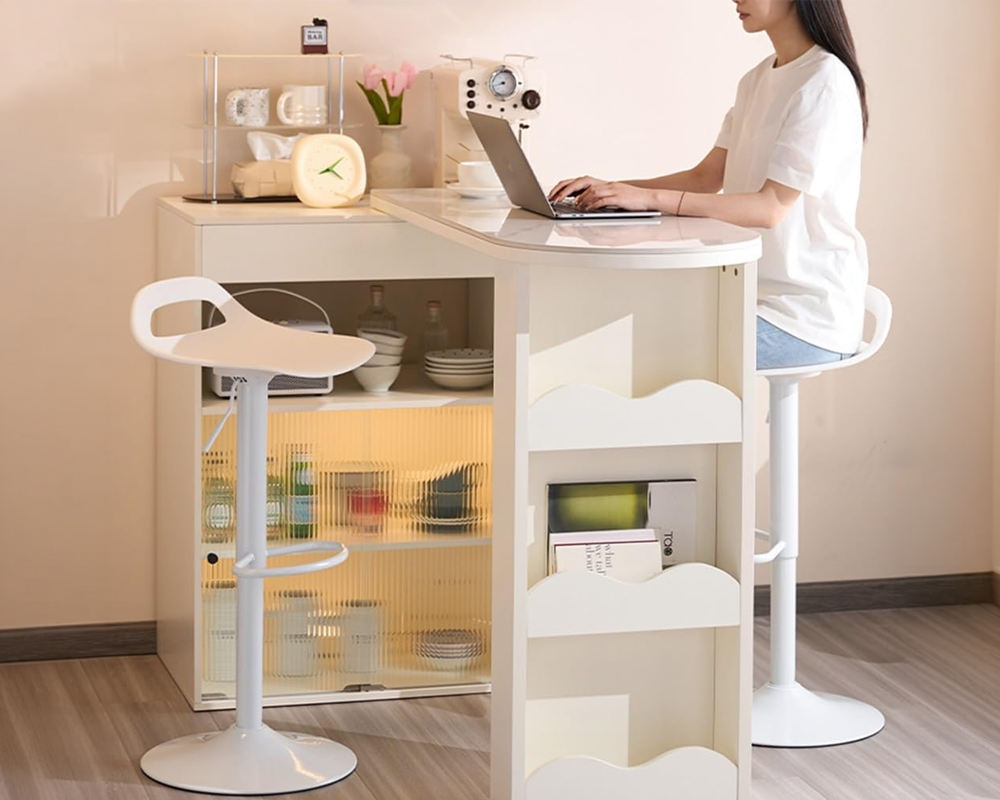 Adjustable Height Bar Stool Set Modern Adjustable Height Bar Stool with 360° Swivel